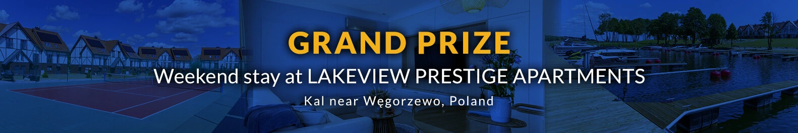 The main prize in the LadneFelgi.pl competition is a weekend in Masuria at LAKEVIEW Prestige Apartments!