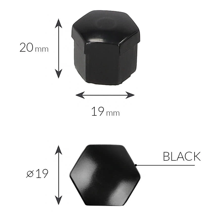 Dimensions des cache-boulons/écrous - ladnefelgi.pl