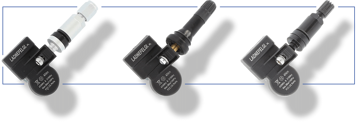 Dans l'offre d'accessoires de LadneFelgi.pl, vous trouverez des capteurs de pression TPMS en caoutchouc, aluminium argent et aluminium noir.