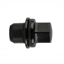 Ecrou de fixation M12x1,5 / fermé avec rondelle plate / noir / K21